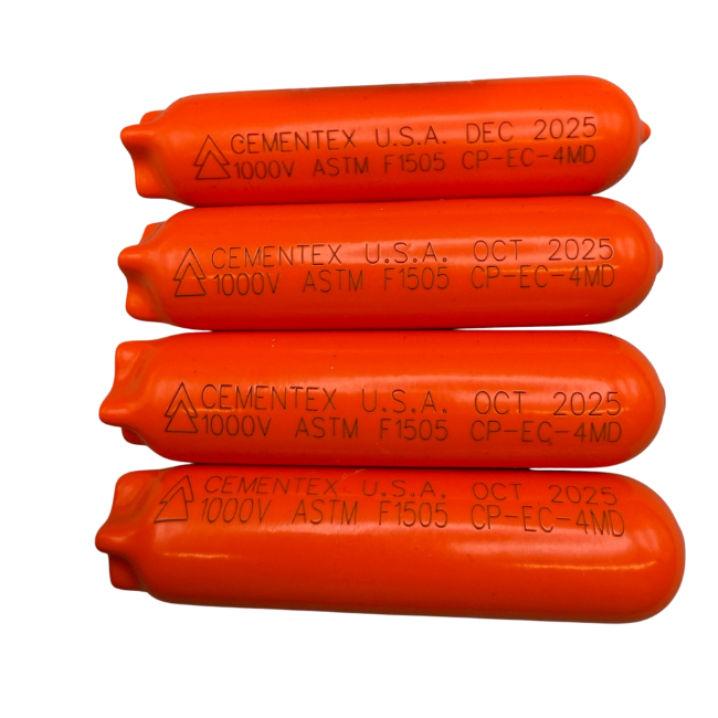Cementex CP-EC-4MD 1000V insulated tool components stamped ASTM F1505, shown in a stack of four